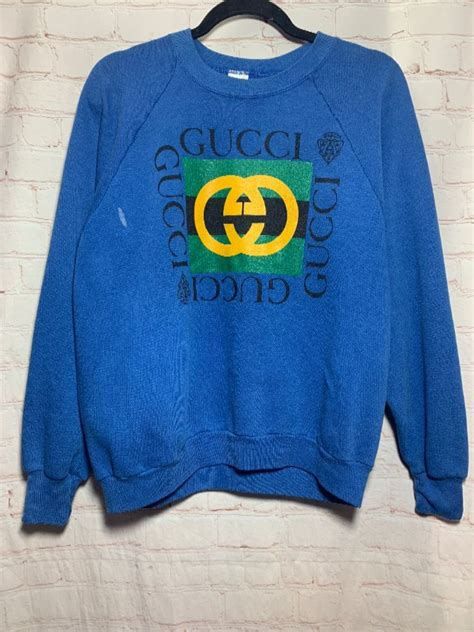 vintage gucci sweatshirt teal|Vintage Gucci Sweaters .